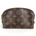 Louis Vuitton Makeup Pouch Pochette Cosmetic PM Monogram Canvas Brown