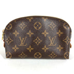 Louis Vuitton Makeup Pouch Pochette Cosmetic PM Monogram Canvas Brown