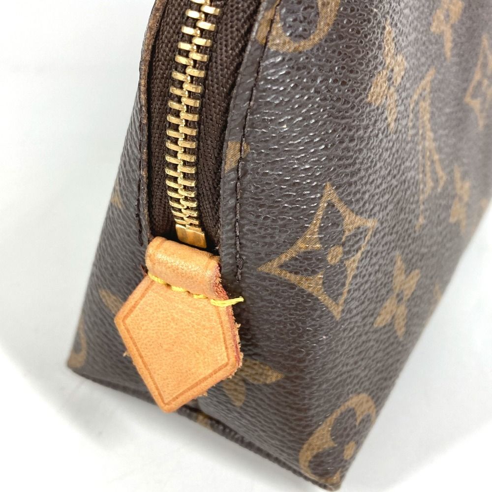 Louis Vuitton Makeup Pouch Pochette Cosmetic PM Monogram Canvas Brown — view 5
