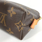 Louis Vuitton Makeup Pouch Pochette Cosmetic PM Monogram Canvas Brown — view 2