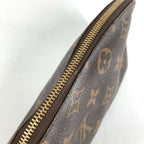 Louis Vuitton Makeup Pouch Pochette Cosmetic PM Monogram Canvas Brown — view 6