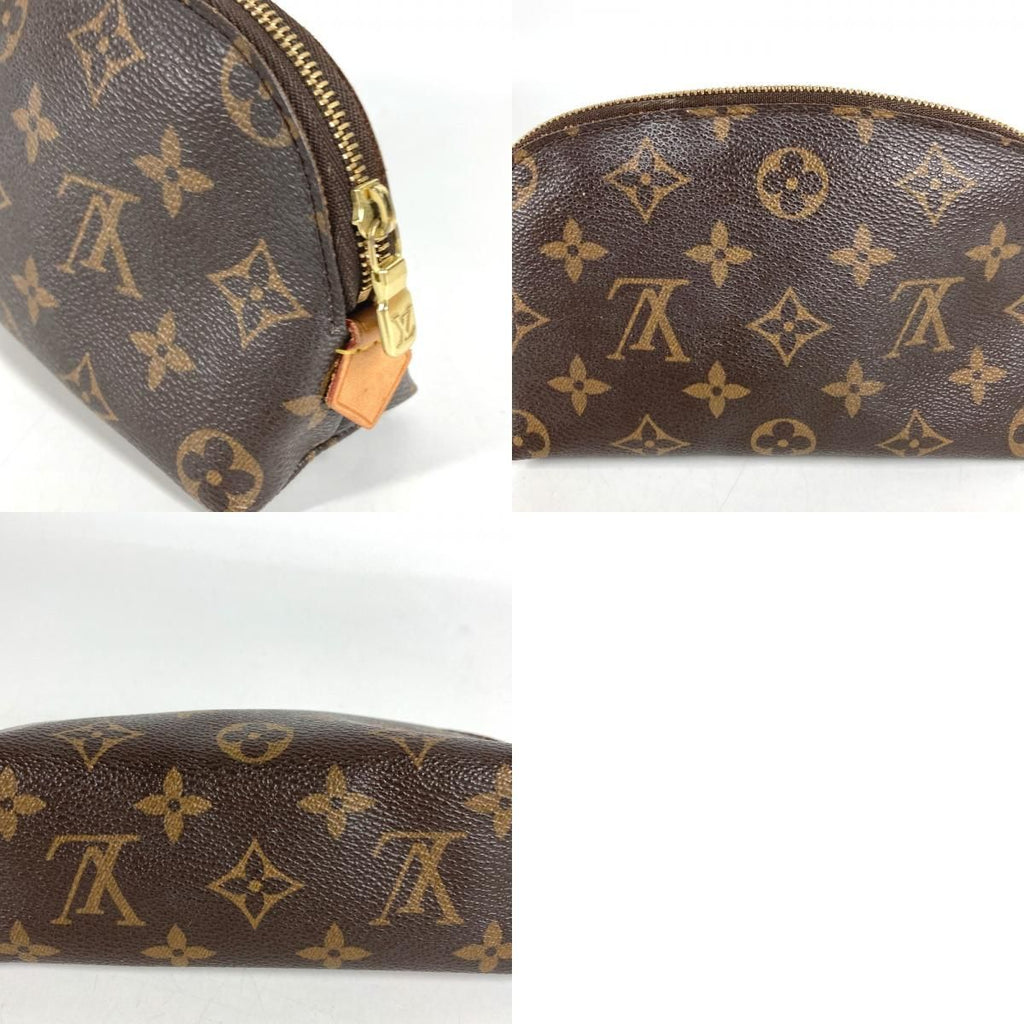 Louis Vuitton Makeup Pouch Pochette Cosmetic PM Monogram Canvas Brown — view 9