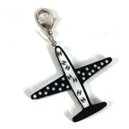 Chanel Key Holder Airplane Plastic Black