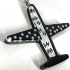 Chanel Key Holder Airplane Plastic Black — view 4