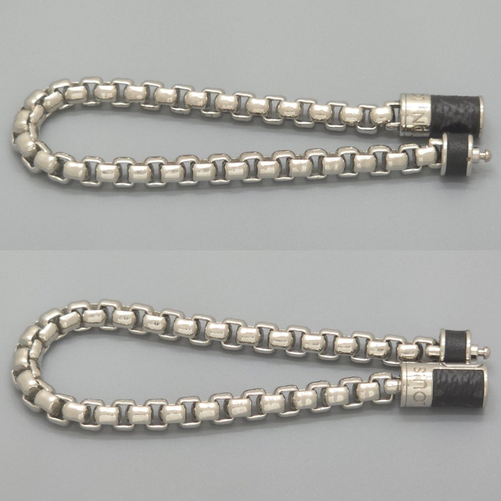 Louis Vuitton Bracelet Chain Monogram 16.8 cm Eclipse Canvas Silver Color Metal — view 2