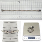 Louis Vuitton Bracelet Chain Monogram 16.8 cm Eclipse Canvas Silver Color Metal — view 7