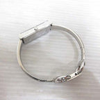Gucci 127.5 GG Pattern Square Watch Quartz Bangle Silver Color Brown Dial — view 5