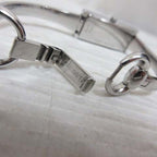 Gucci 127.5 GG Pattern Square Watch Quartz Bangle Silver Color Brown Dial — view 8