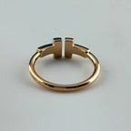 Tiffany & Co T Wire Ring PG Pink Gold Pave Diamond — view 3