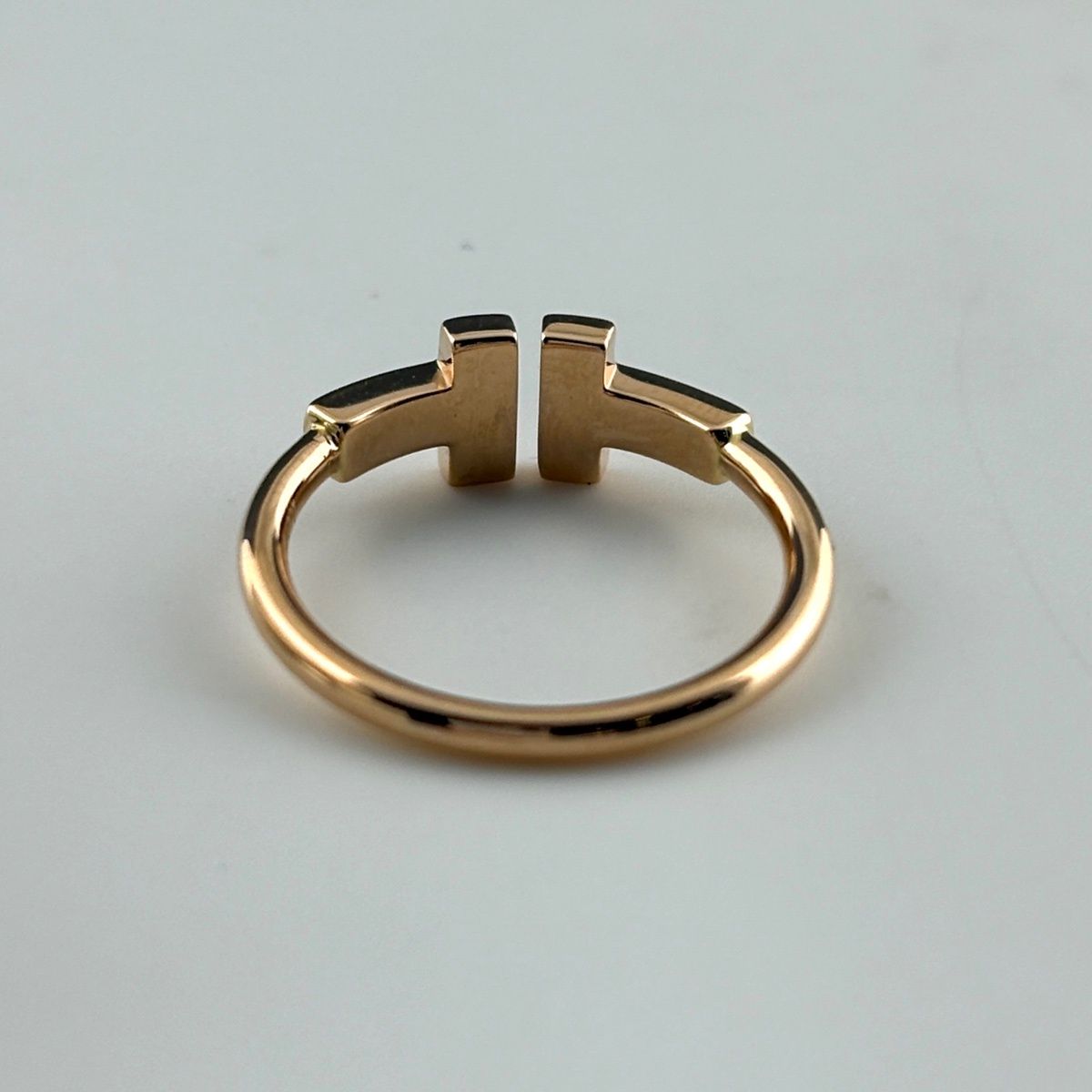 Tiffany & Co T Wire Ring PG Pink Gold Pave Diamond — view 3