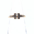 Tiffany & Co T Wire Ring PG Pink Gold Pave Diamond