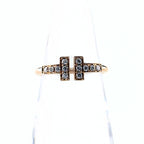 Tiffany & Co T Wire Ring PG Pink Gold Pave Diamond