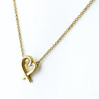 Tiffany & Co Loving Heart Necklace YG Yellow Gold Pendant