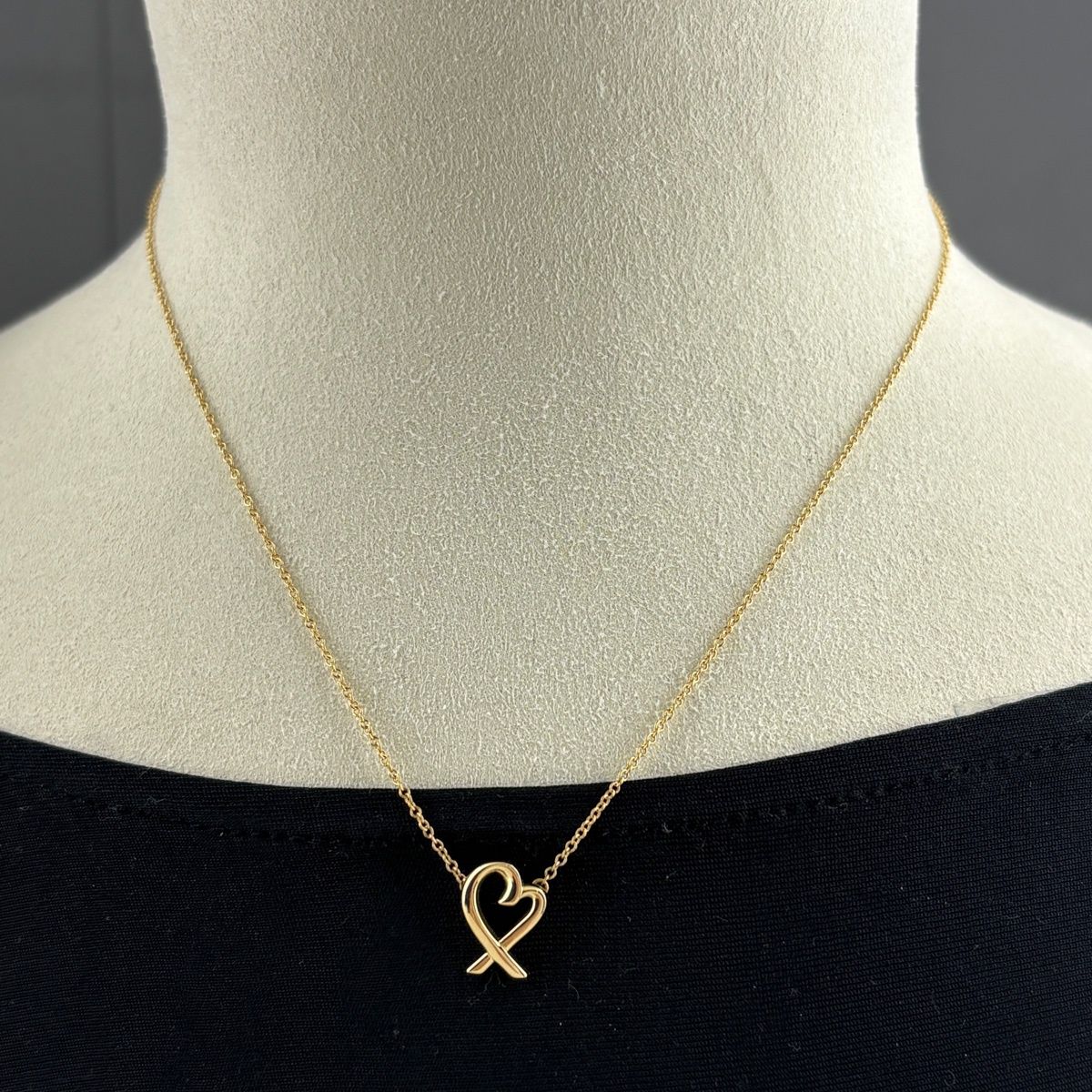 Tiffany & Co Loving Heart Necklace YG Yellow Gold Pendant — view 3