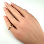Tiffany & Co Flat Band Ring PG Pink Gold Pave Diamond — view 3