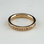 Tiffany & Co Flat Band Ring PG Pink Gold Pave Diamond — view 2