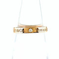 Tiffany & Co Flat Band Ring PG Pink Gold Pave Diamond