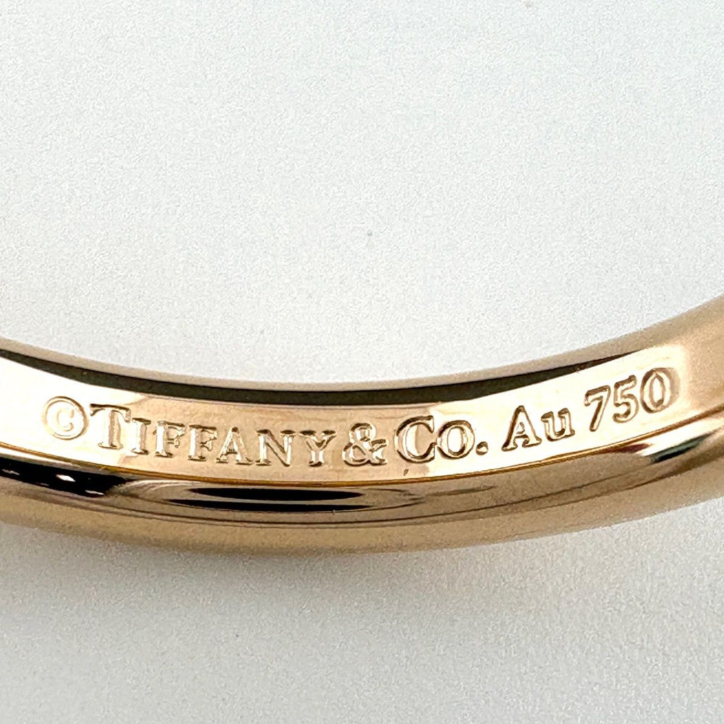 Tiffany & Co Flat Band Ring PG Pink Gold Pave Diamond — view 4