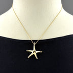 Tiffany & Co Star Fish Necklace YG Yellow Gold Pendant Starfish — view 3