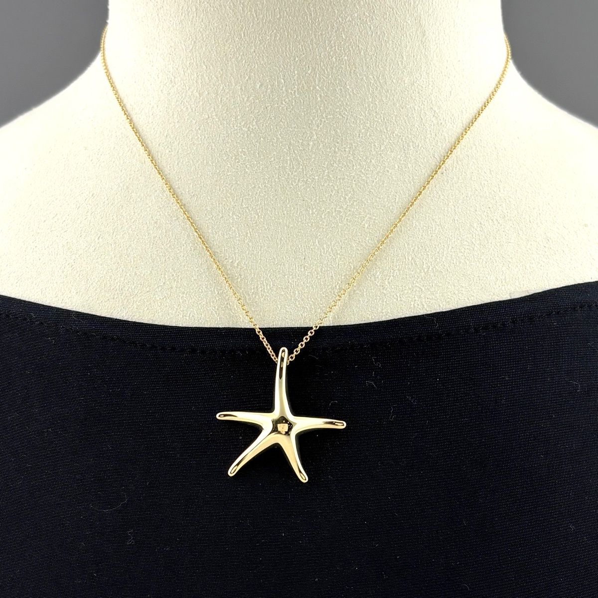 Tiffany & Co Star Fish Necklace YG Yellow Gold Pendant Starfish — view 3