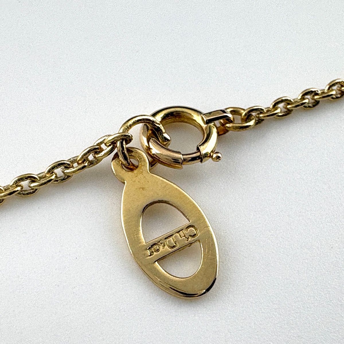 Dior Pave Diamond Necklace YG Yellow Gold Pendant — view 7