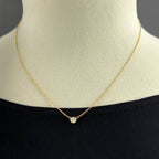 Tiffany & Co by the Yard Necklace YG Yellow Gold Pendant 750 Diamond — view 3