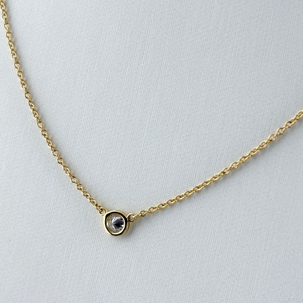Tiffany & Co by the Yard Necklace YG Yellow Gold Pendant 750 Diamond — view 2