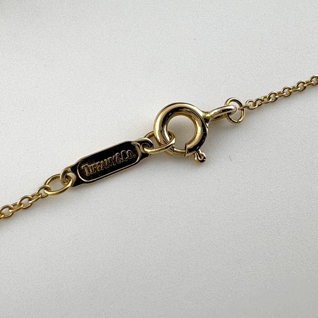 Tiffany & Co Signature Cross Diamond Necklace YG Yellow Gold Pendant — view 6