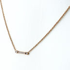 Tiffany & Co Full Droplet Stem Necklace PG Pink Gold Pendant Pave Diamond