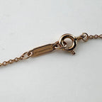 Tiffany & Co Full Droplet Stem Necklace PG Pink Gold Pendant Pave Diamond — view 4