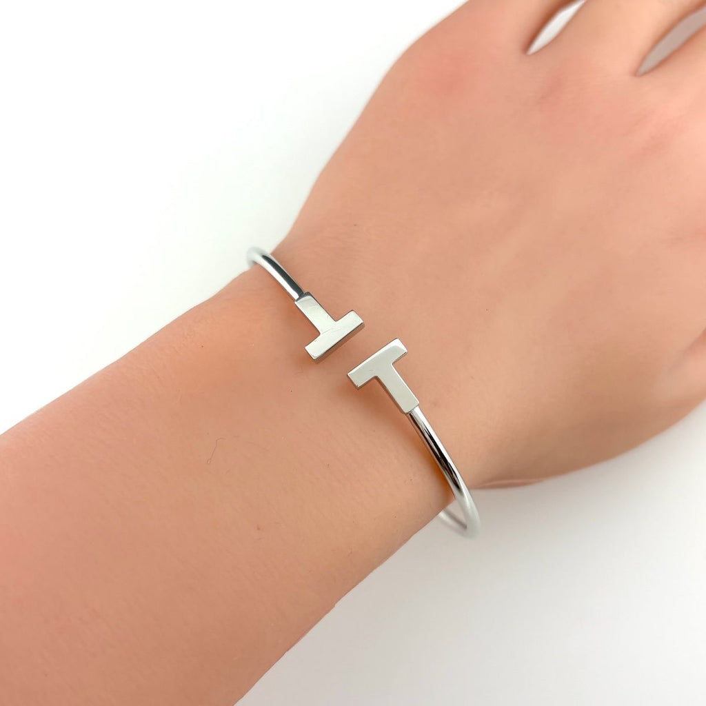 Tiffany & Co T Wire Bangle Bracelet — view 4