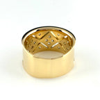 Celine Pave Diamond Ring YG Yellow Gold