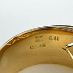 Celine Pave Diamond Ring YG Yellow Gold