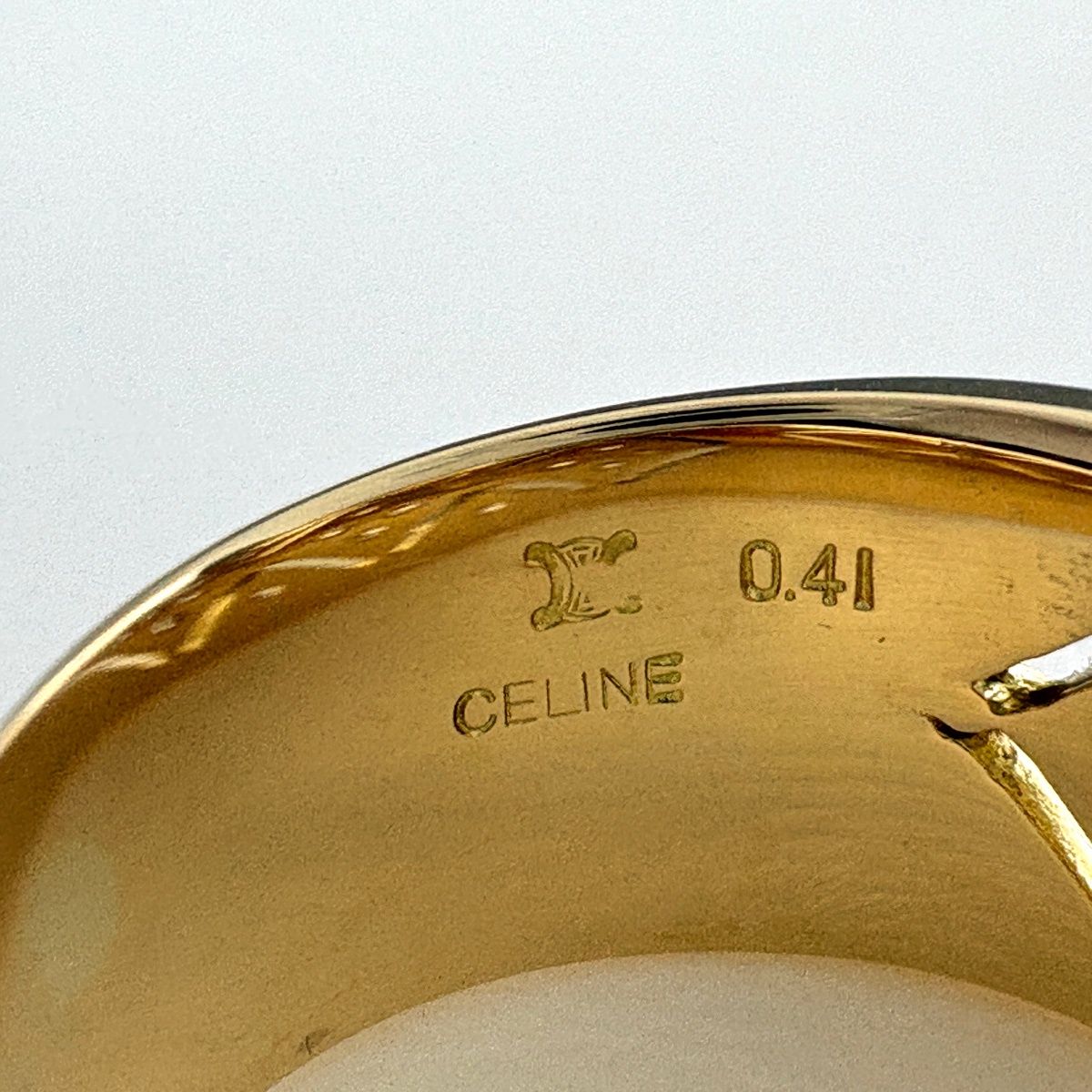 Celine Pave Diamond Ring YG Yellow Gold