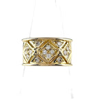 Celine Pave Diamond Ring YG Yellow Gold