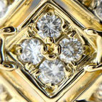 Celine Pave Diamond Ring YG Yellow Gold