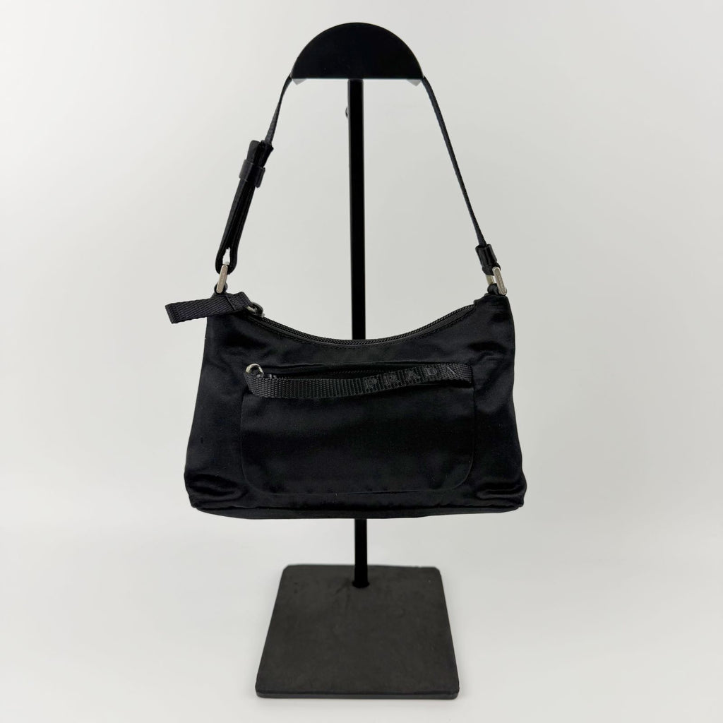 Prada Handbag Nylon Black Vintage