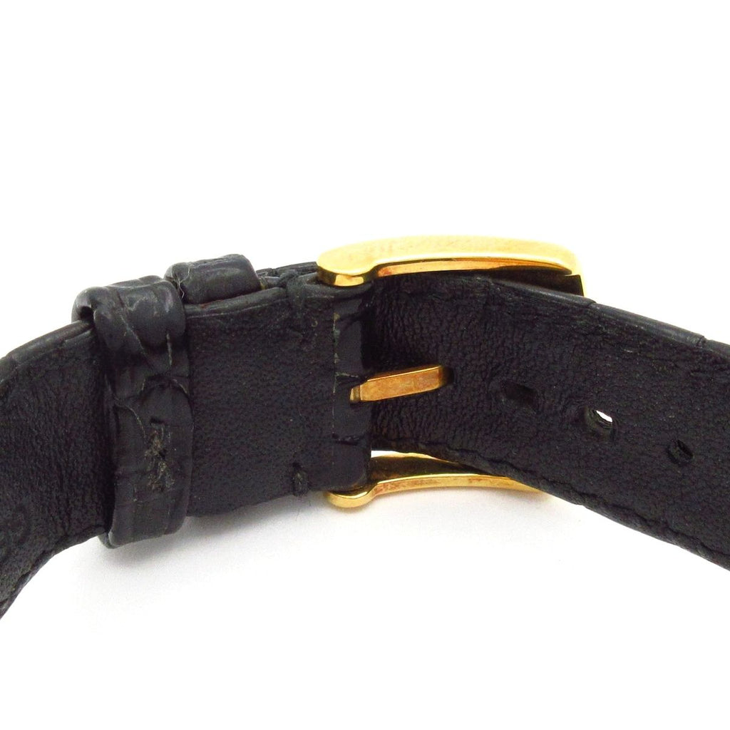Tiffany & Co Watch Mark Round 18k Yellow Gold Leather Silver — view 4