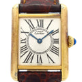 Cartier Watch Must Tank Vermeil 925 Opalan Croco Silver