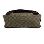 Gucci Shoulder Bag GG Plus Supreme Beige Dark Brown Leather — view 5