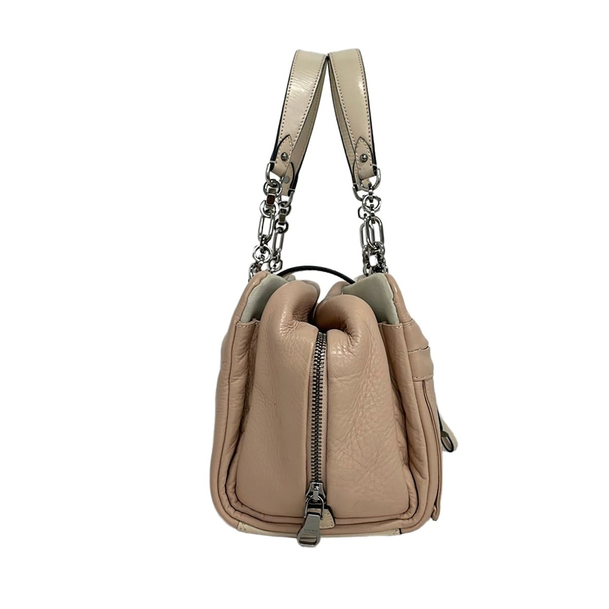 Loewe Handbag Lola Pink Ivory Leather — view 2