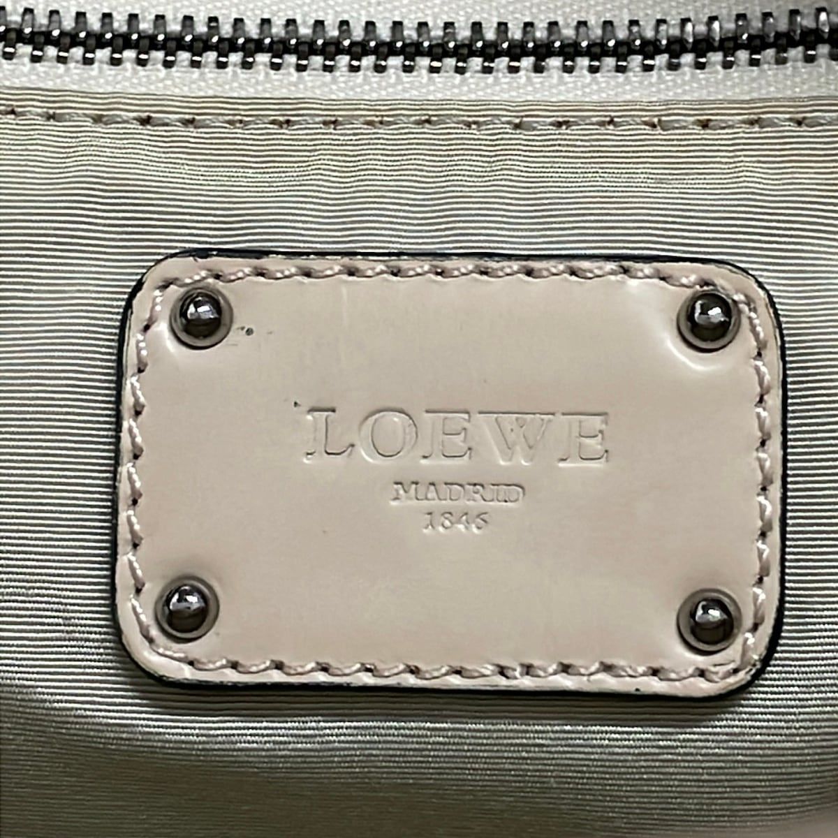 Loewe Handbag Lola Pink Ivory Leather — view 9
