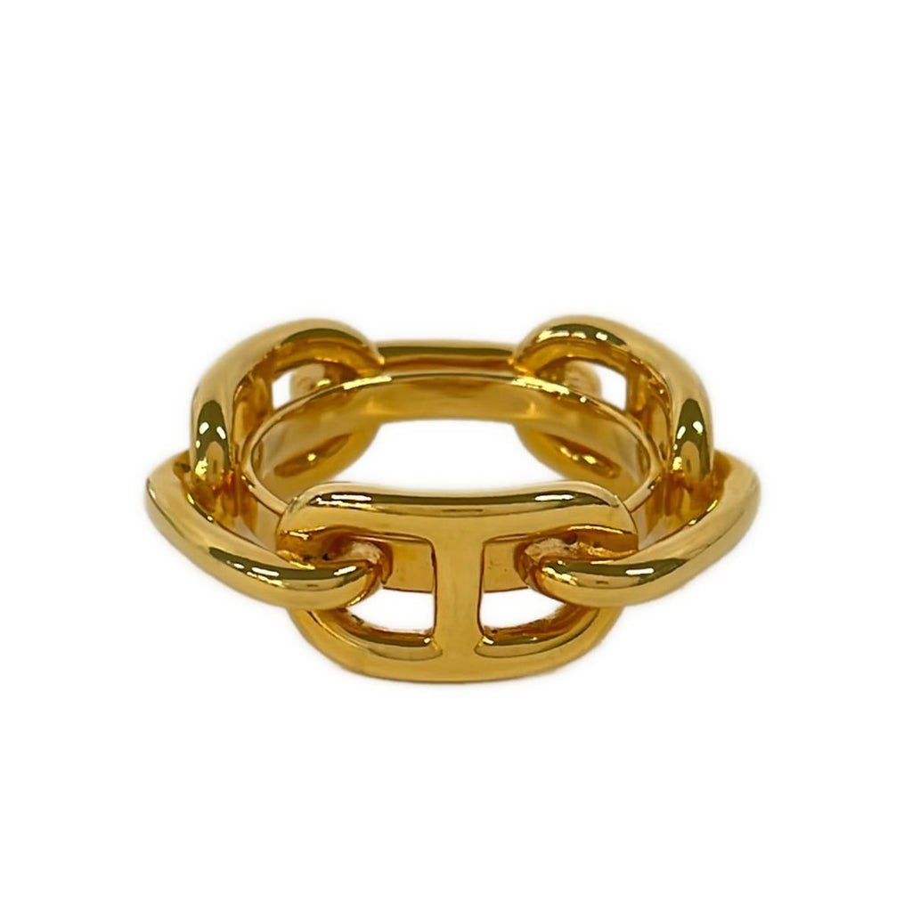 Hermes Scarf Ring Chaine D'ancre Gold