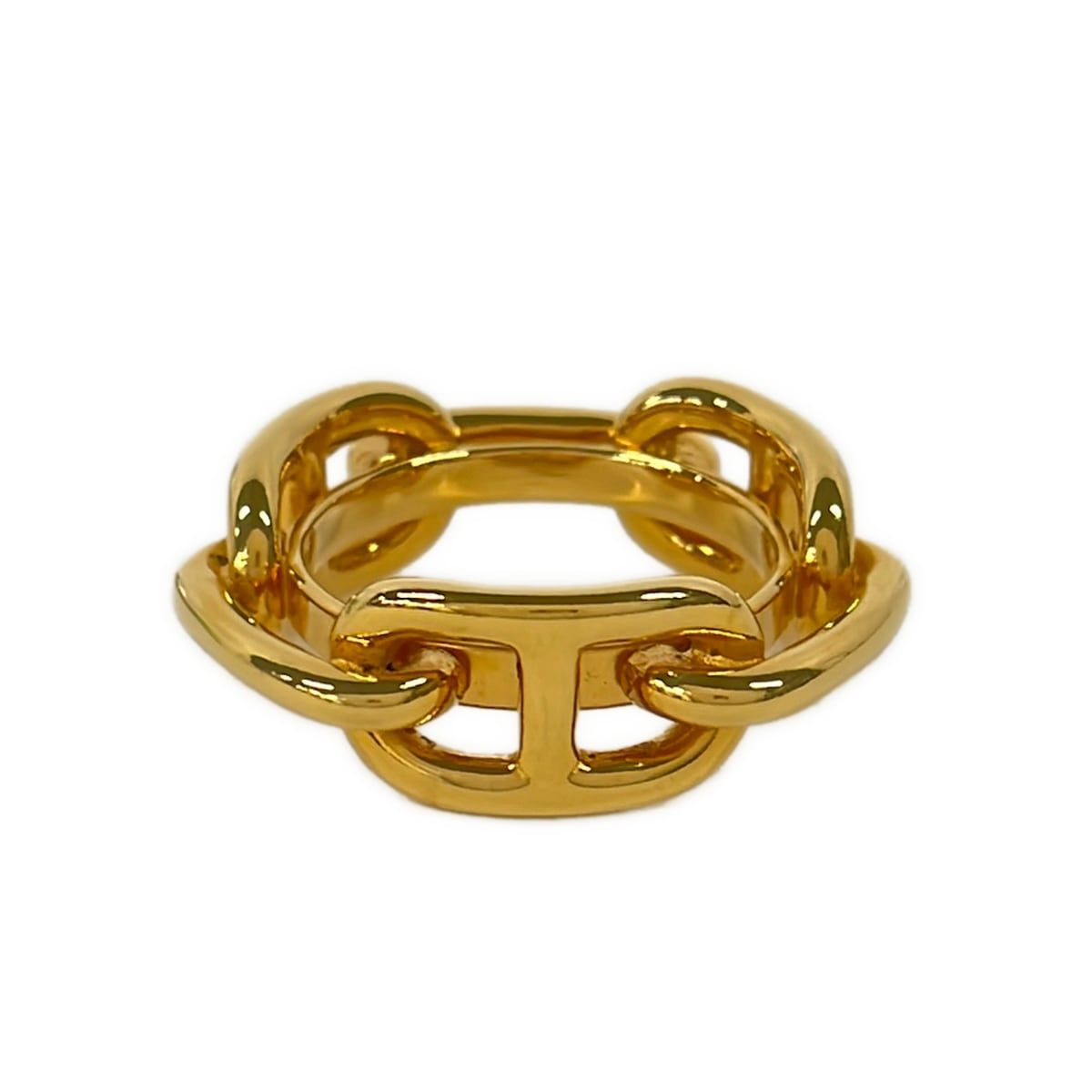 Hermes Scarf Ring Chaine D'ancre Gold