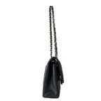 Chanel Shoulder Bag Double Flap Quilted Black Gold Chain Lambskin — view 2