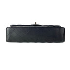 Chanel Shoulder Bag Double Flap Quilted Black Gold Chain Lambskin — view 5