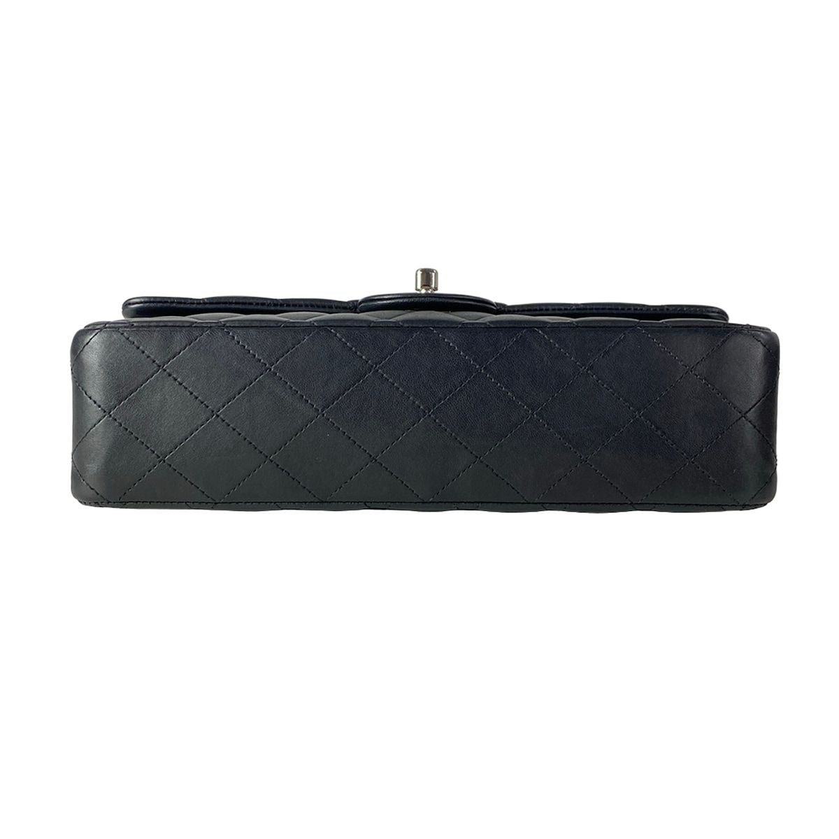 Chanel Shoulder Bag Double Flap Quilted Black Gold Chain Lambskin — view 5