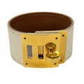 Hermes Bracelet Tall Ivory Gold