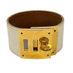 Hermes Bracelet Tall Ivory Gold