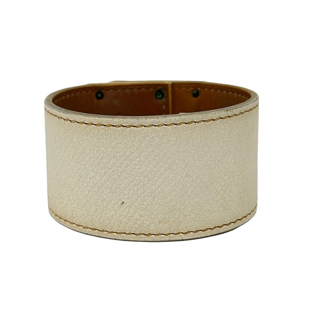 Hermes Bracelet Tall Ivory Gold — view 3